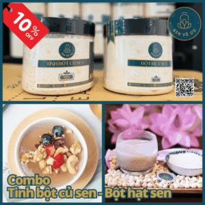 Combo Tinh bột củ sen - Bột hạt sen nguyên chất